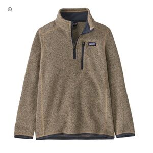 Patagonia Men's Zip-Up Sweater in Tan and Gray